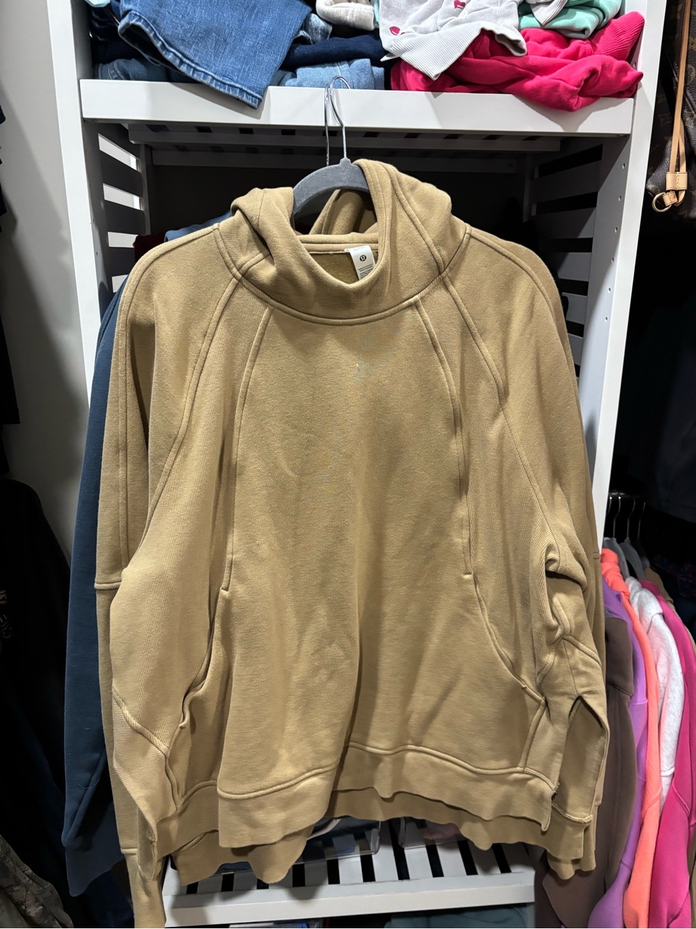 lululemon athletica Funnel Neck Pullover Hoodie - Tan